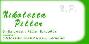 nikoletta piller business card